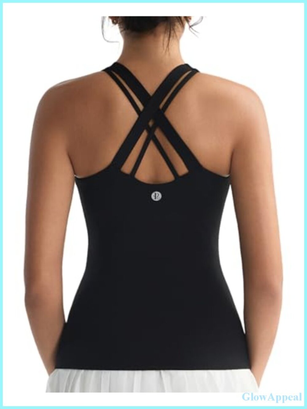 Tank Top Built In Bra Crisscross Back Compression Workout Yoga Athletic